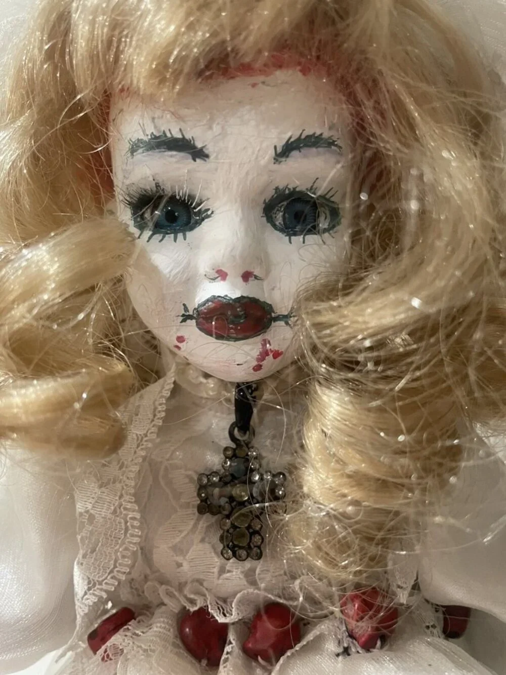Bride PORCELAIN HORROR DOLL HAUNTED HANDPAINTED SPOOKY GHOSTLY EERIE UNEARTHLY